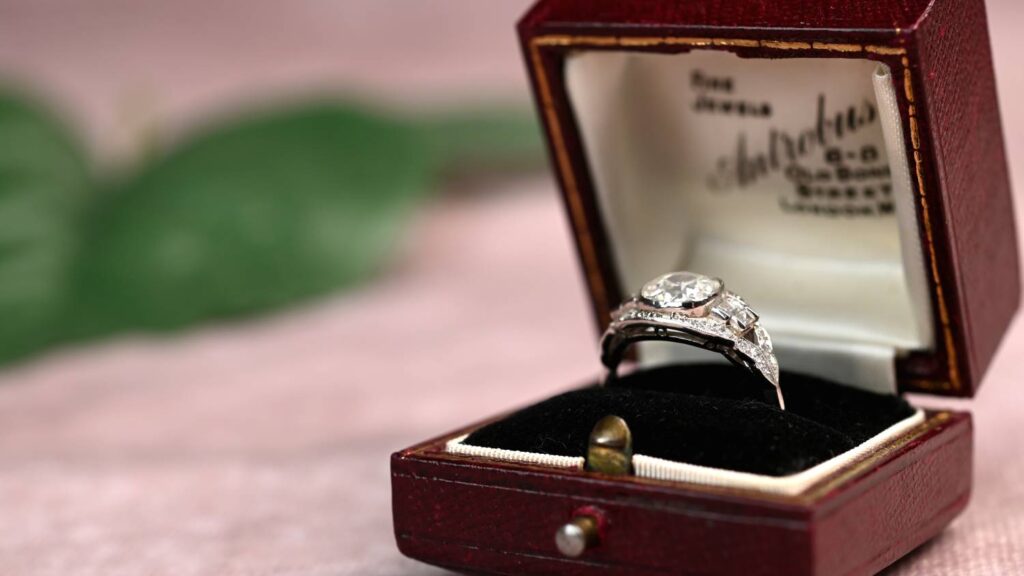 Estate Diamond Engagement Ring in Box EDJ