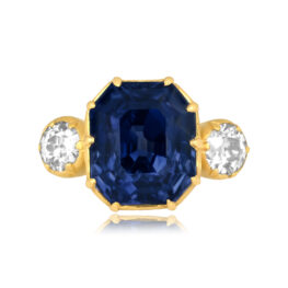 12.81 carat Madagascar no heat emerald sapphire Cubero Ring HER10 TV