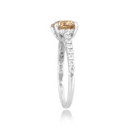 2.02 carat round brilliant cut champagne diamond Piedmont Ring RC9511 TSV