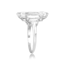 7.07 carat elongated emerald diamond accents Houghton Ring RJ1588 TSV