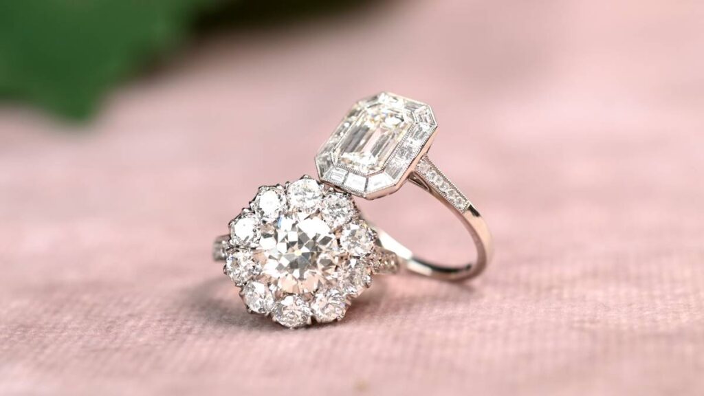 Vintage Diamond Engagement Rings 1980s