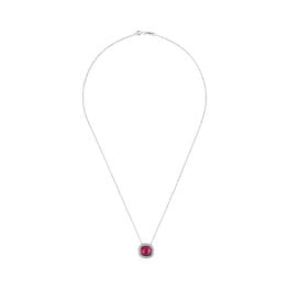 1.16 carat oval cut ruby double halo Lanesboro Pendant 16291 TV