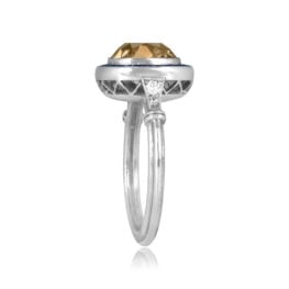 3.06 carat cushion cut platinum sapphire halo Batesville Ring 16494 TSV