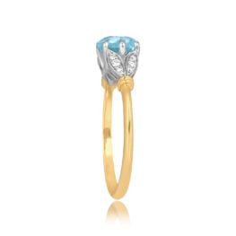 0.88ct Aquamarine platinum on gold Glendive Ring 16525 TSV