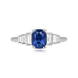 1.19 carat cushion cut sapphire diamond accent Palmerdale Ring 16532 TV