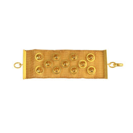 Italian Gucci Yellow Gold Mesh Cuff Bracelet Gucci Bracelet 16534 FULL TV