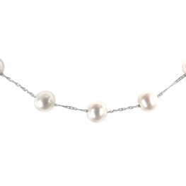 White Gold Stationed Pearl Dighton Necklace 16537 TV 2