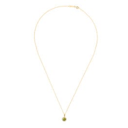 0.54 carat round cut peridot yellow gold Edgerton Necklace 16540 TV