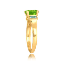 2.55ct Cushion Cut Peridot yellow gold Berryton Ring 16543 TSV