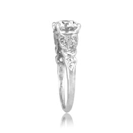 Art deco old European diamond platinum accent Eskridge Ring 16561 TSV