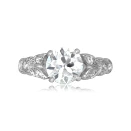 Antique, Art Deco 1.02ct old European cut diamond Eskridge Ring 16561 TV