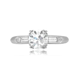 1.02ct old European cut diamond platinum Seibert Ring 16562 TV