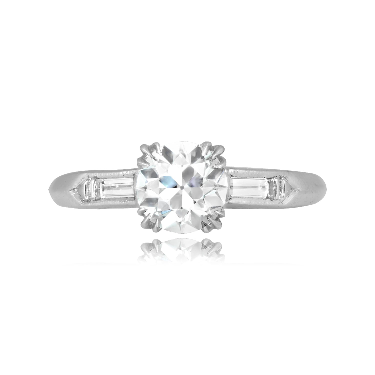 Stacked from 28 images. Method=C (S=1) 1.02ct old European cut diamond platinum Seibert Ring 16562 TV
