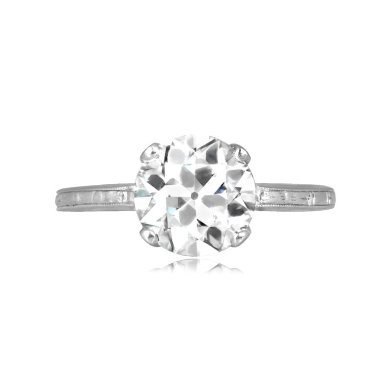 Vintage 1.81ct Old European Cut Diamond Helendale Ring, Circa 1950