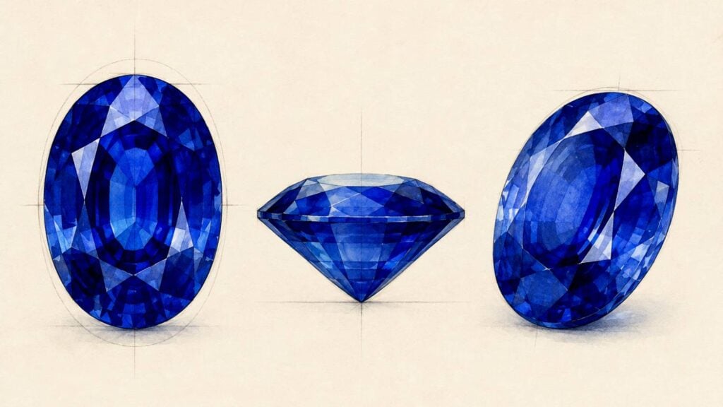 Sapphire Dimensions of Diana Engagement Ring