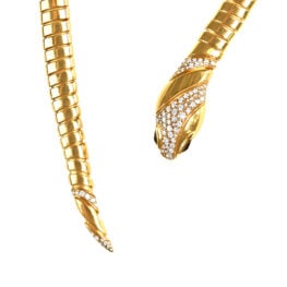 signed Italian Bvlgari necklace diamond an onyx 15833 CTV