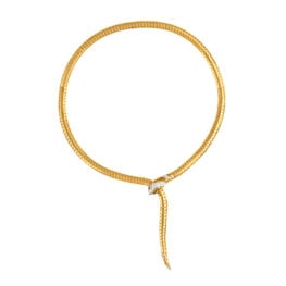 Italian Bvlgari yellow gold serpent necklace 15833 TV