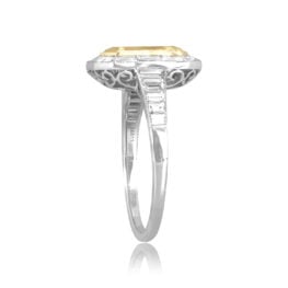Emerald Cut Diamond platinum Elmwood Ring 16511 TSV