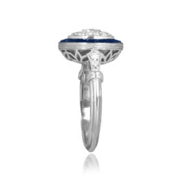 White Gold Diamond and Sapphire Ring 16536 TSV