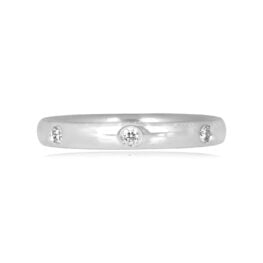 Signed Van Cleef & Arpels wedding band platinum VCA Band 16553 TV