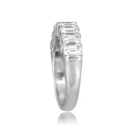 Vintage emerald cut white gold band Ruston Band 16570 TSV