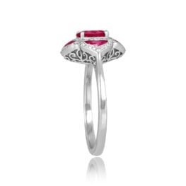 Platinum Floral 1.15ct Ruby and Diamond Karinen Ring ASS007 TSV