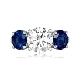 2.23 carat round brilliant cut diamond platinum Glenfield Ring ASS077 TV