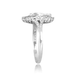 Pear Shaped Diamond Platinum Halo Benclare Ring ASS237 TSV