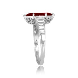 2.26ct Marquise Cut Ruby platinum Lester Ring ASS254 TSV
