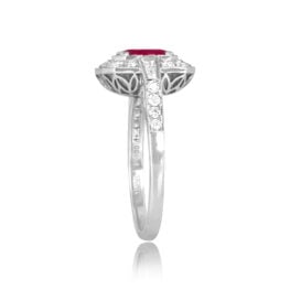 Ruby and Diamond platinum Maurice Ring ASS304 TSV