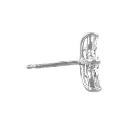 Pear Shaped Diamond Platinum Floral Montalba Earrings ASS6422 TSV
