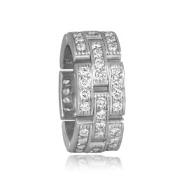 Cartier Diamond Maillon Panthère White Gold woven Band 16588 TSV