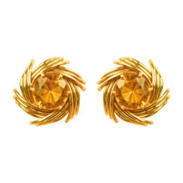 Vintage Tiffany & Co. Schlumberger yellow gold and citrine Tiffany Earrings 16591 TV