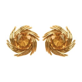Vintage Tiffany & Co. Schlumberger yellow gold and citrine Tiffany Earrings 16591 TV