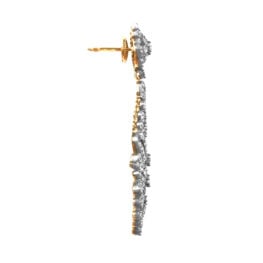 Edwardian diamond floral hanging Toponas Earrings 16614 TSV