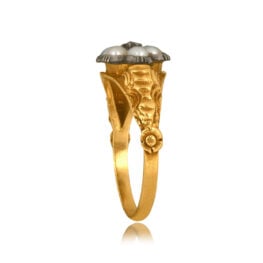 Georgian era pearl and diamond Leola Ring 16639 TSV