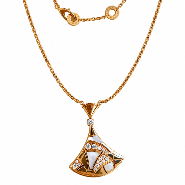 Bulgari Diva's Dream Diamond and Mother of Pearl Necklace