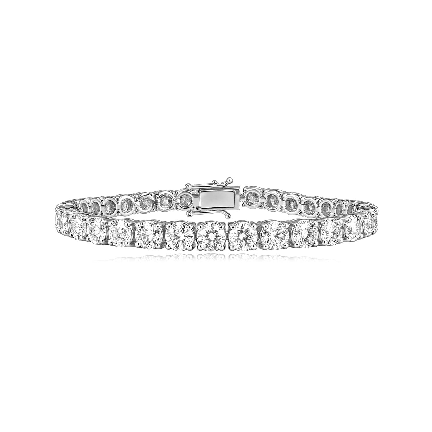Stacked from 29 images. Method=C (S=1) 14.44 carat round brilliant cut diamond tennis Saltillo Bracelet RJ5J2028 TV