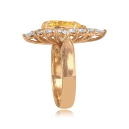 3.42 carat Yellow Diamond gold Cluster Ladonia Ring RJ6J1543 TSV