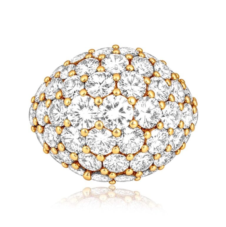 Yellow Gold Diamond Holdrege Ring